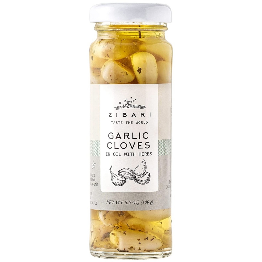 Marinated Garlic Cloves with Herbs in Olive Oil