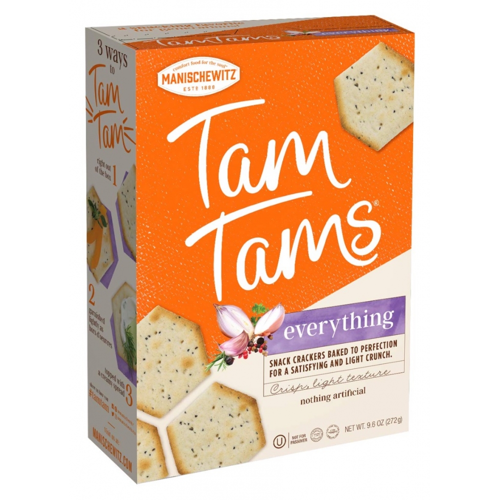 Tam Tam Everything Snack Crackers - Kosher Family Treat