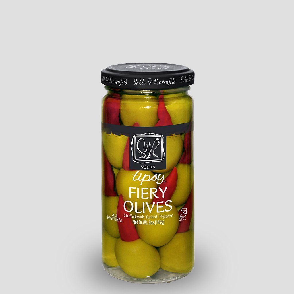 Tipsy Olive Fiery Hand-Stuffed Olives, 5 oz