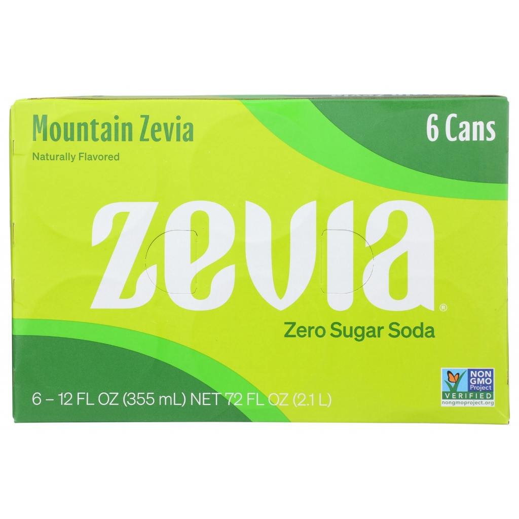 Zevia Mountain Soda 6-Pack - Bold Citrus Flavor