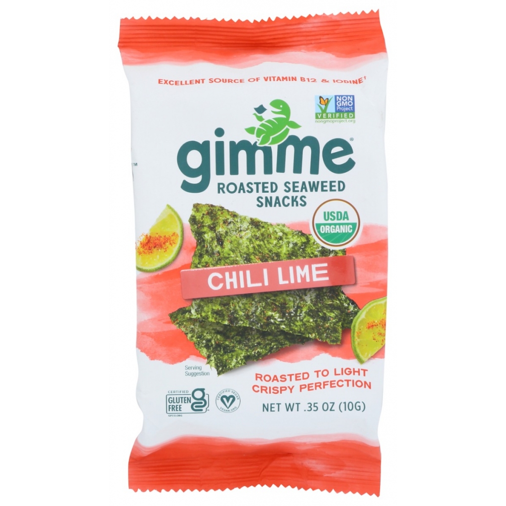 Chili Lime Seaweed Snacks - Spicy & Tangy, 0.35 oz