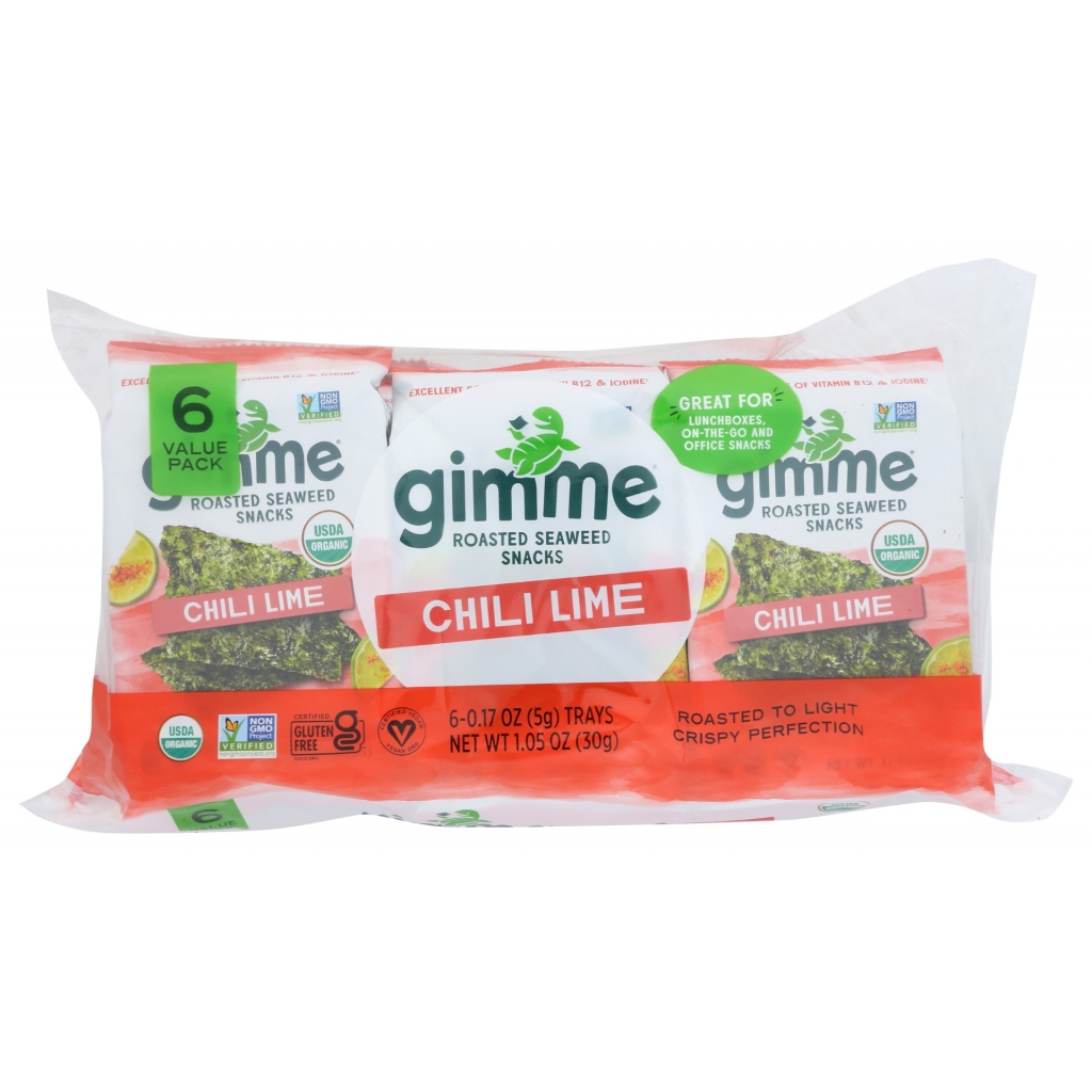 Chili Lime Seaweed Snacks - 6 Count - 1.05 oz