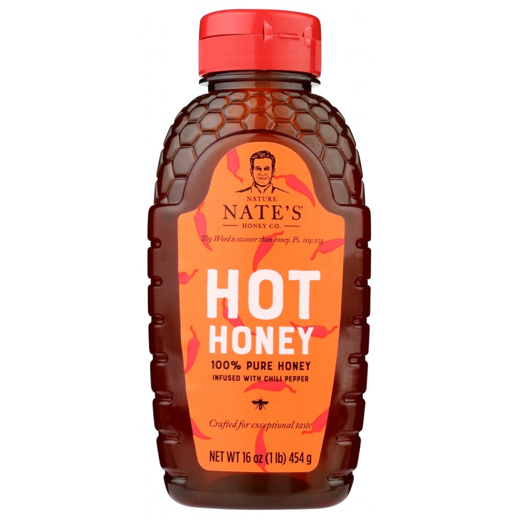 Nate's Honey Hot Infused Honey, 16 oz