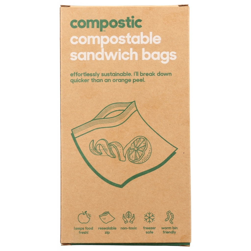 Compostable Sandwich Bags - 20 EA