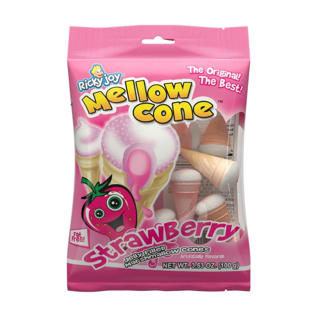 Mellow Cone Strawberry Marshmallow Treats - 3.53 oz