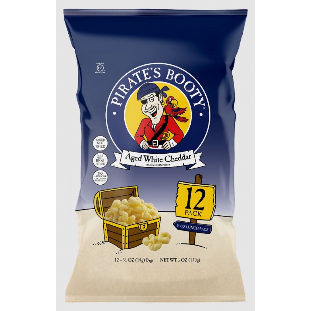 Pirate's Booty Aged White Cheddar - 12 Count, 6 oz