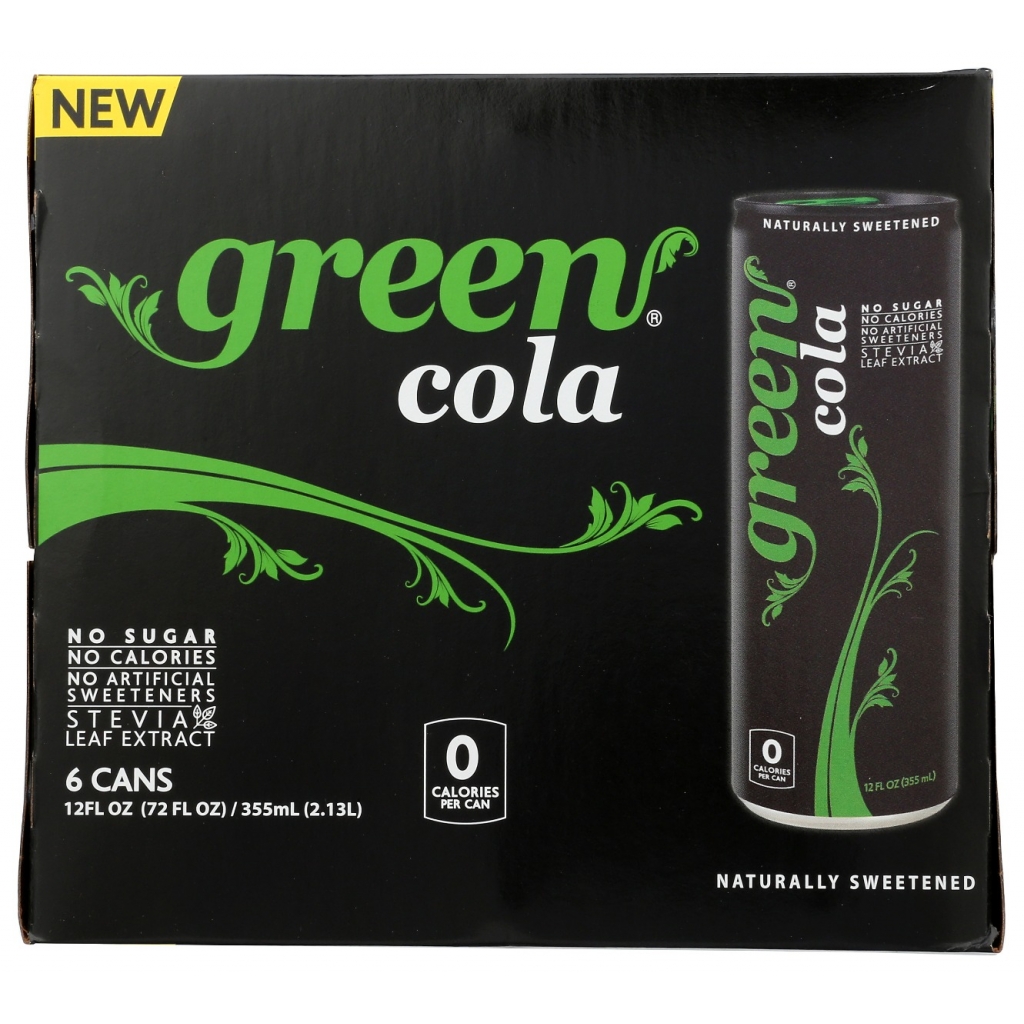 Green Cola - Sleek 6-Pack, 72 fl oz