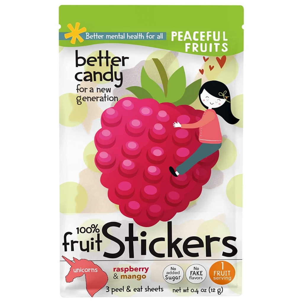 0.4 oz Mango Raspberry Candy Stickers - Naturally Fruity Treats