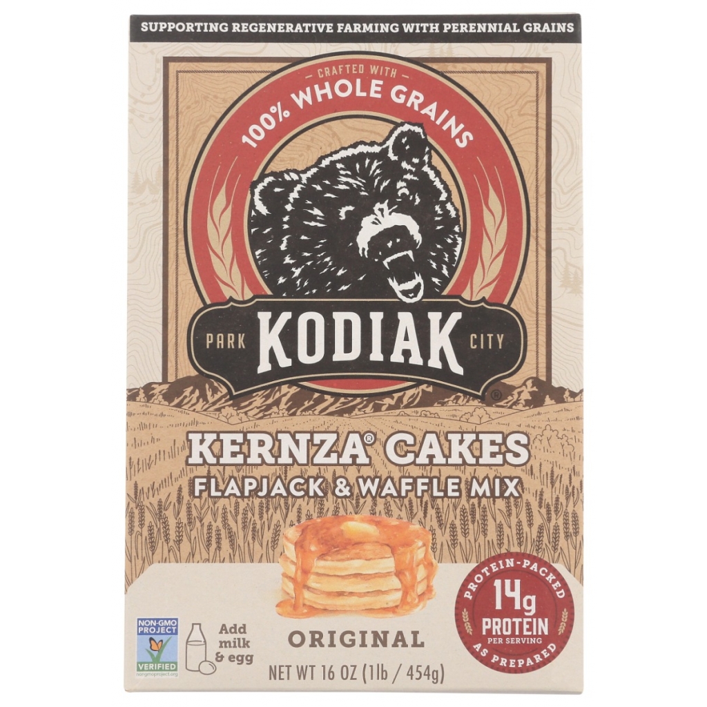 Nutritious Kernza Power Cakes Flapjack & Waffle Mix, 16 oz