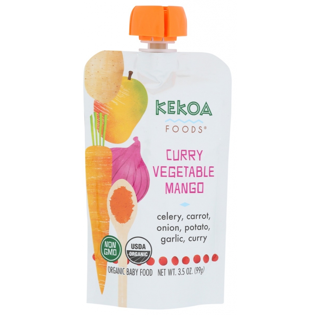 Curry Vegetable Mango Baby Food Squeeze Pouch - 3.5 oz