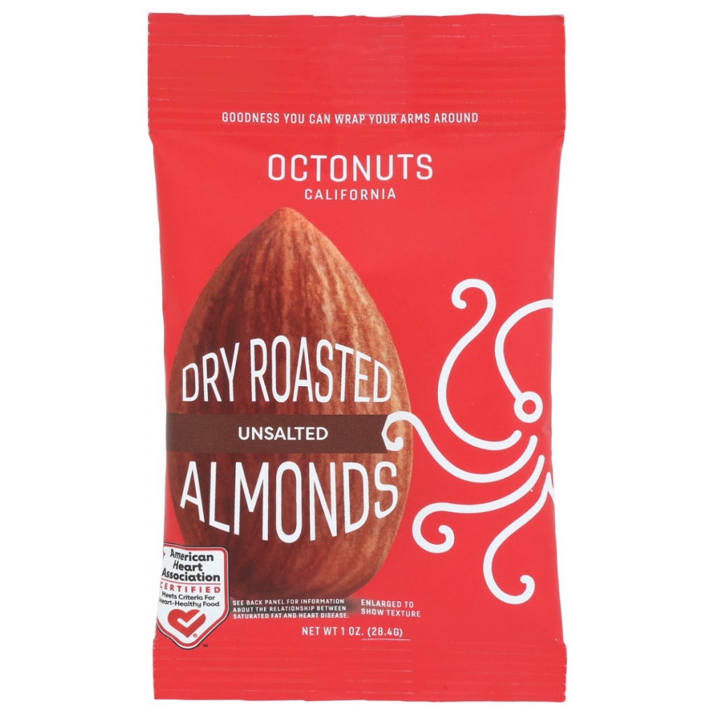 Dry Roasted Unsalted Almonds - 1 oz