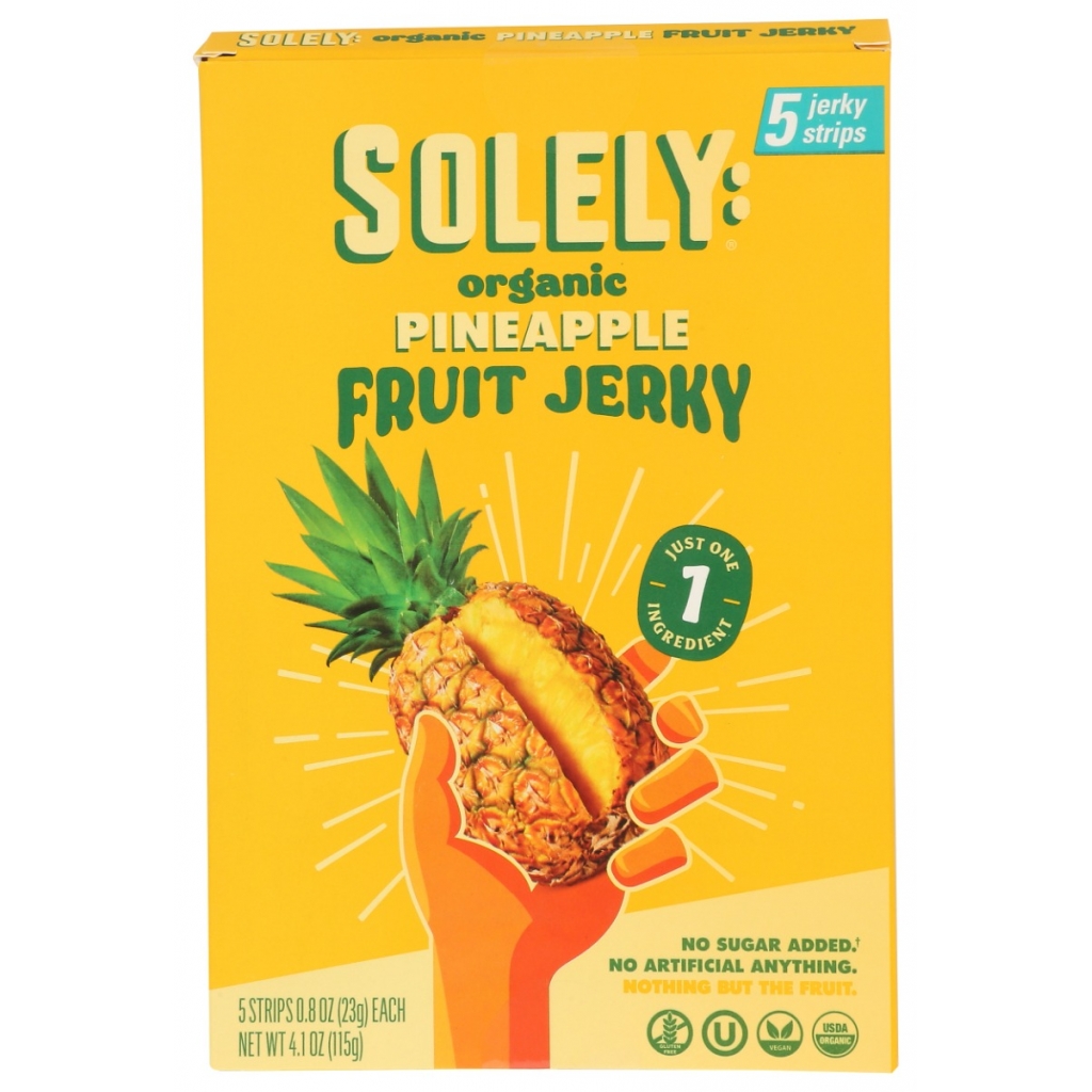 Solely Organic Pineapple Fruit Jerky Multipack, 4.1 oz