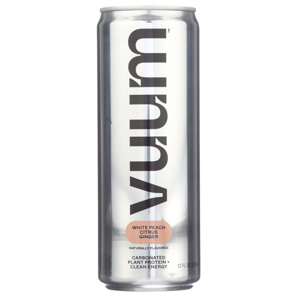 Vuum White Peach Citrus Ginger Energy Drink, 12 FL OZ