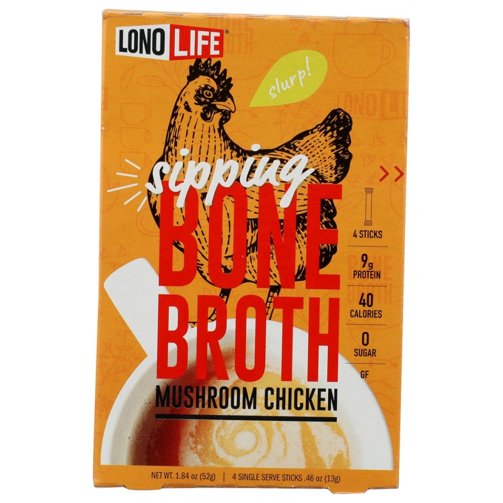 Organic Mushroom Chicken Bone Broth, 4 pk