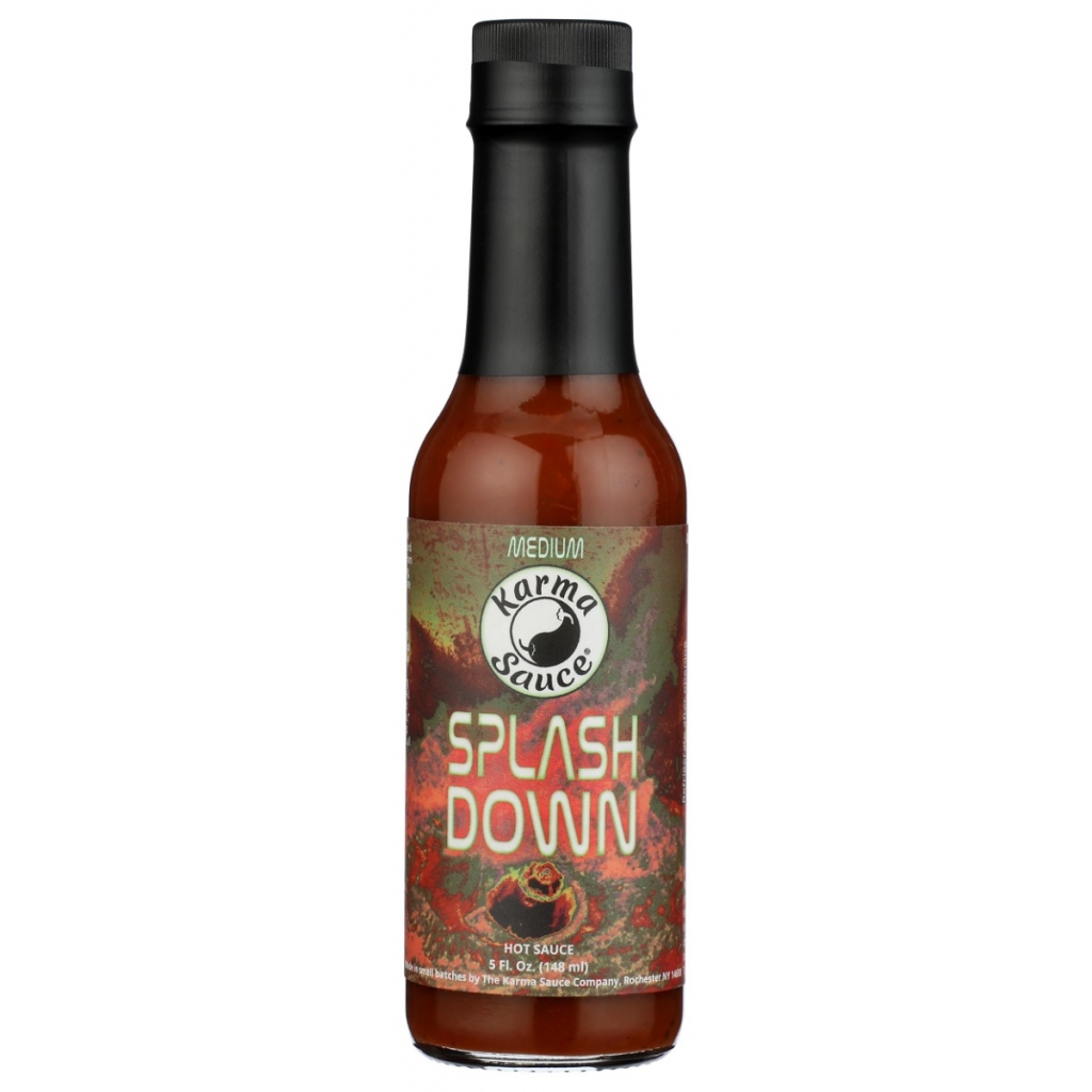 Splash Down Medium Hot Sauce - Flavorful Condiment - 5oz