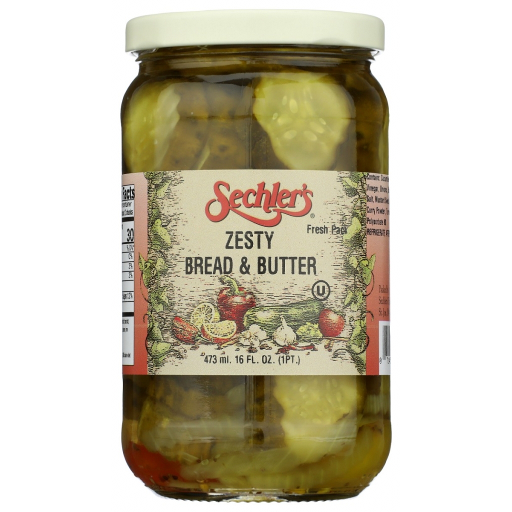 Spicy Sweet Zesty Bread and Butter Pickles - 16 oz