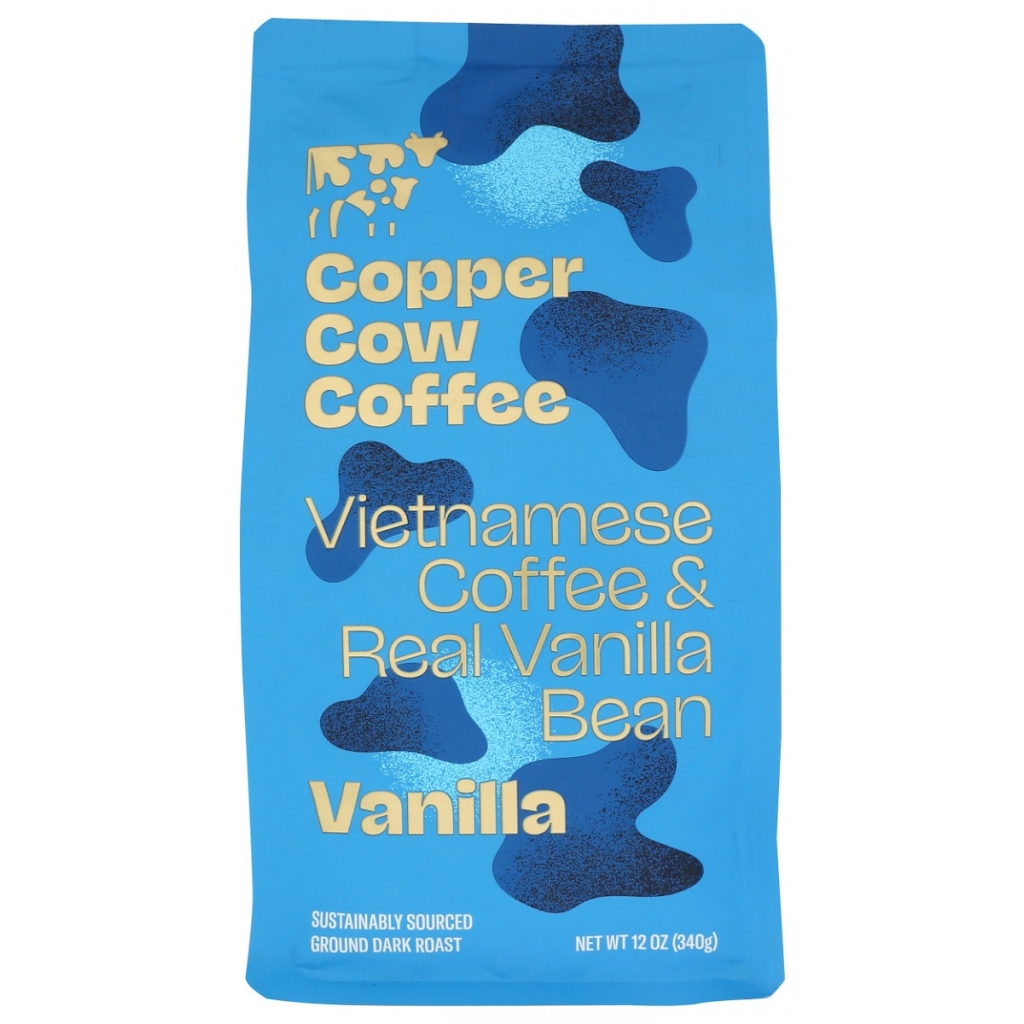 Vanilla Ground Vietnamese Dark Roast Coffee (12 oz)