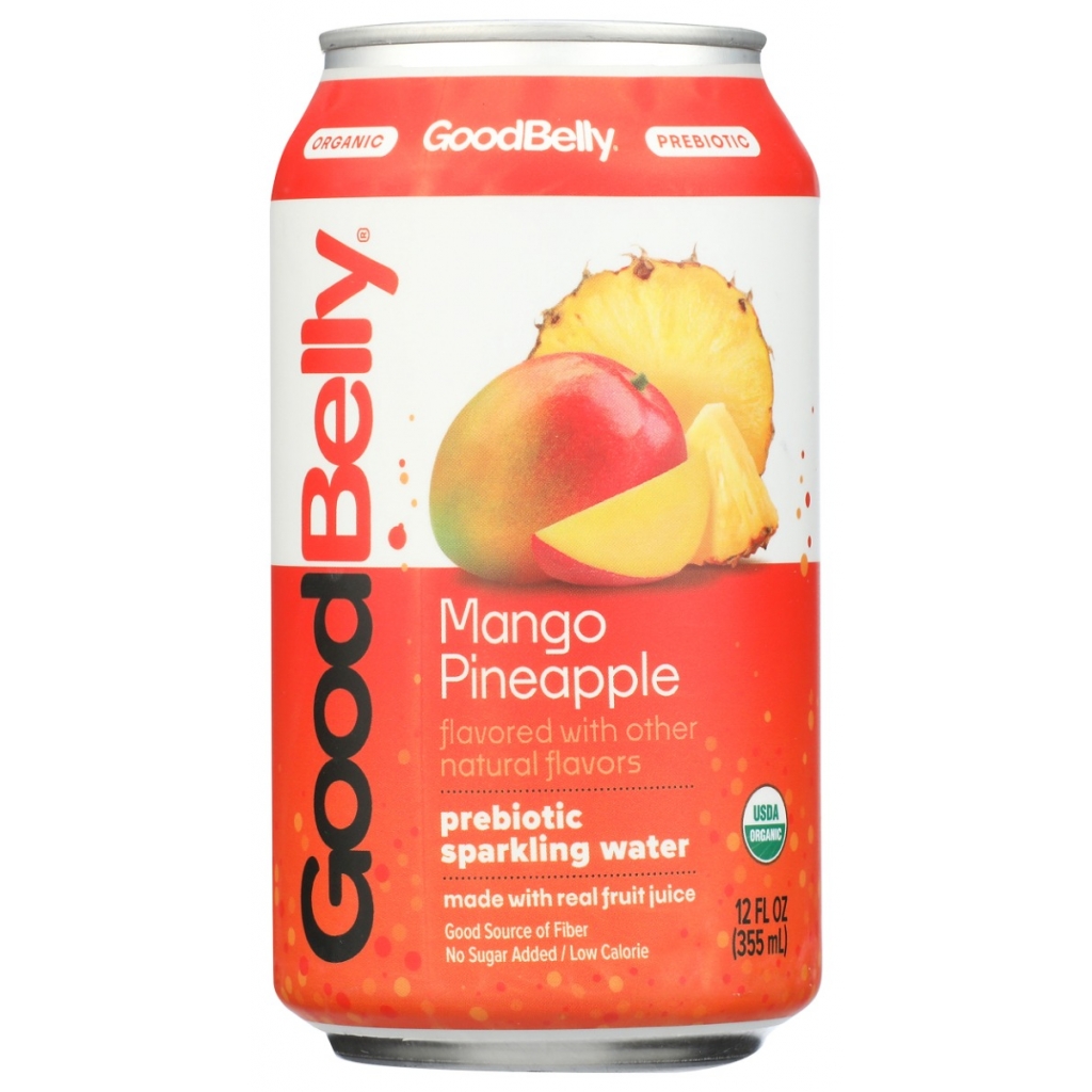 Mango Pineapple Prebiotic Sparkling Water - Refreshing Beverage