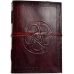 Pentagram leather blank book w/ cord