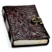 Wolf & Tree of Life leather blank book w/ latch