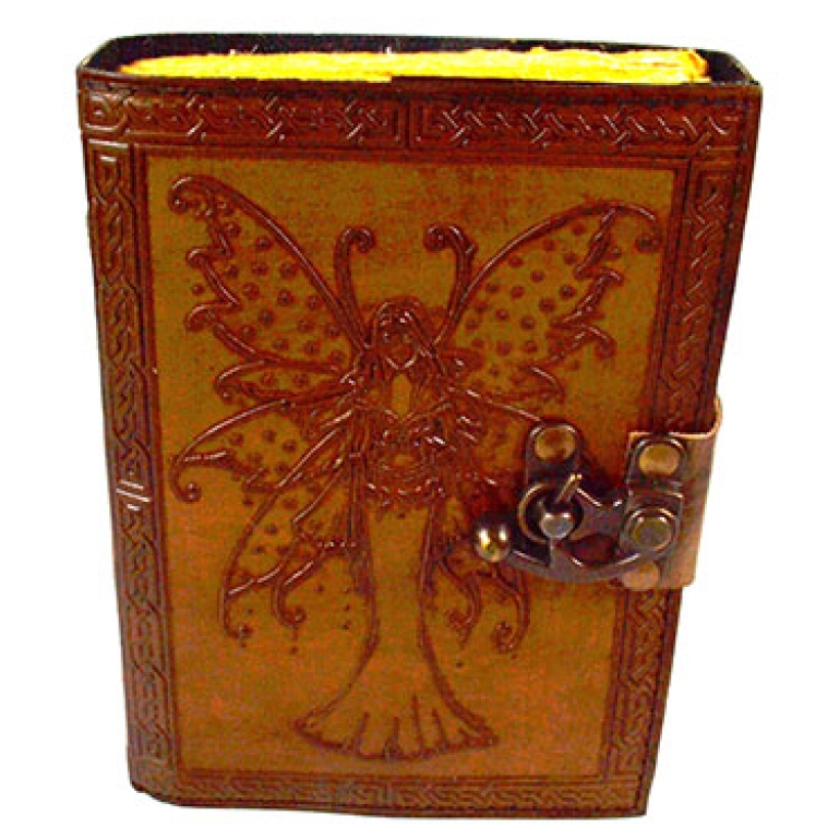 Fairy Journal aged looking paper leather w/ latch