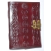 Chakra leather blank book w/ latch