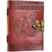 Pentagram leather blank book w/ latch