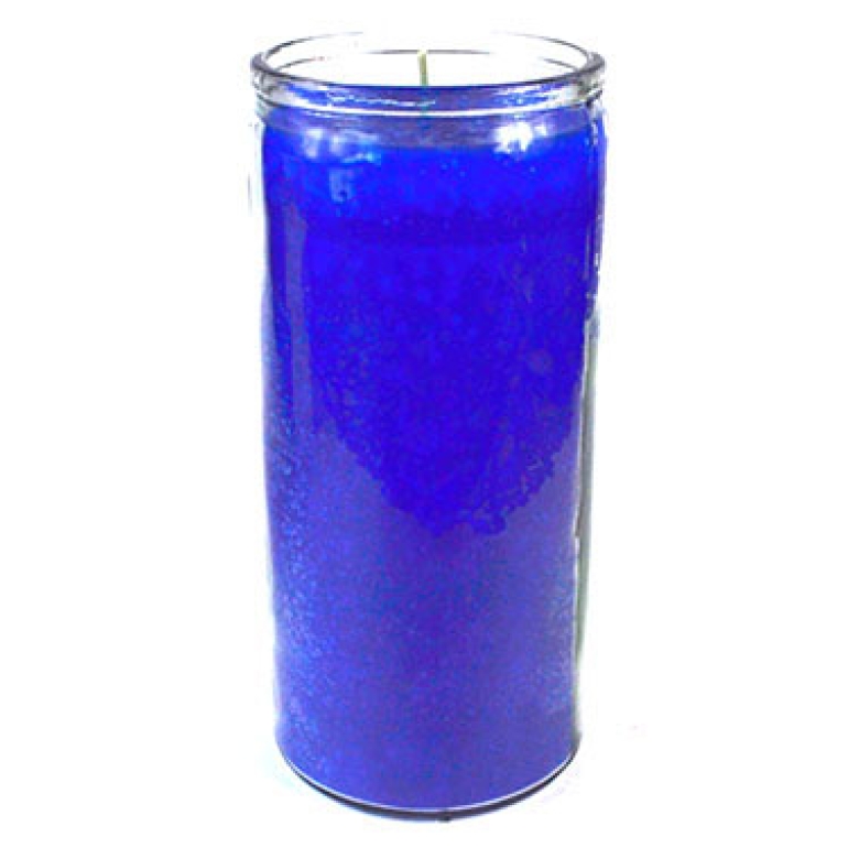 Blue 14-day jar candle