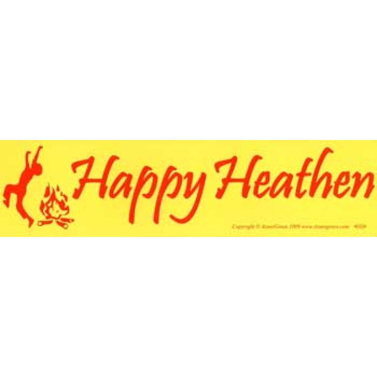 Happy Heathen bumper sticker