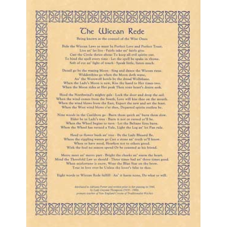 Wiccan Rede(long poem) poster