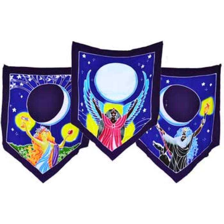 Triple Moon Goddess Prayer Flags 60
