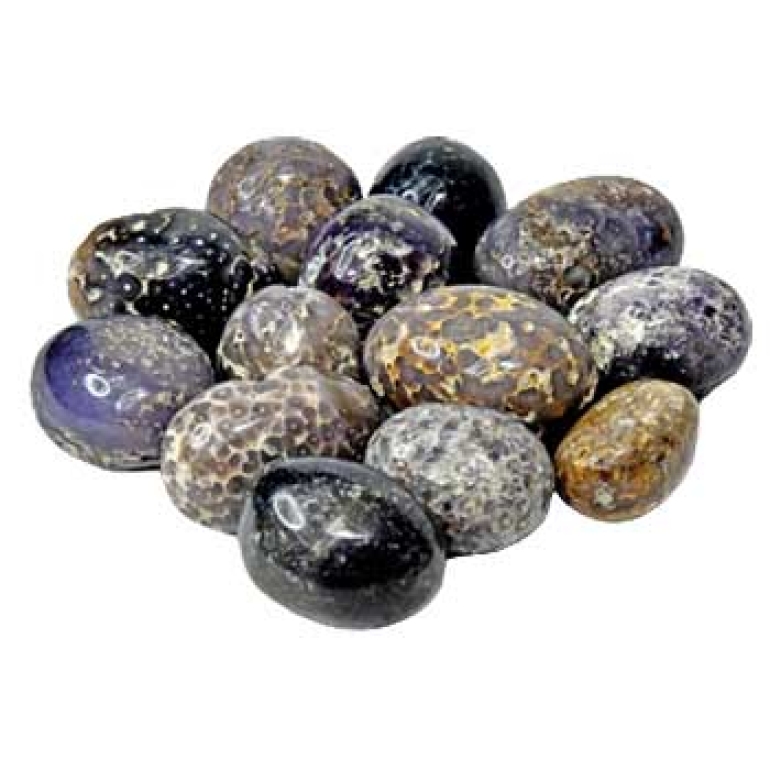 1 lb Agate, Grape tumbled stones
