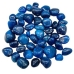 1 lb Onyx, Blue tumbled stones (heat treated)