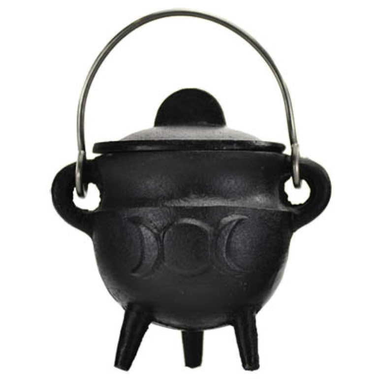 Triple Moon cast iron cauldron w/ lid 2 3/4