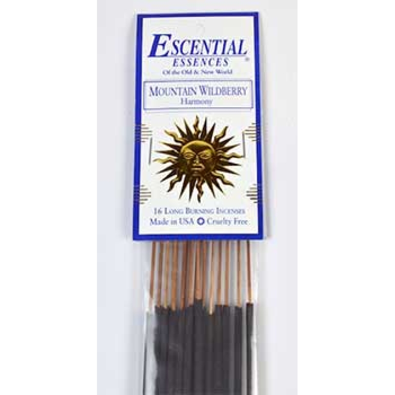Mountain Wildberry essential essences incense sticks 16 pack