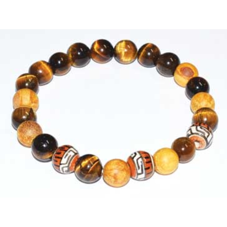 8mm Palo Santo Tiger Eye bracelet