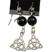 Black Onyx Triquetra earrings