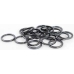 (set of 100) 3mm Hematite rings