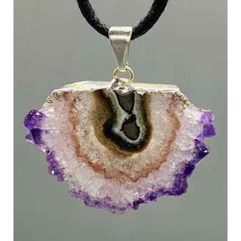 Stalactite silver plated pendant
