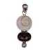 Shiva Eye Shell pendant w/ Fresh Water Pearl and Smoky Qtz