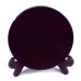 12cm Black Obsidian scrying mirror W/ stand