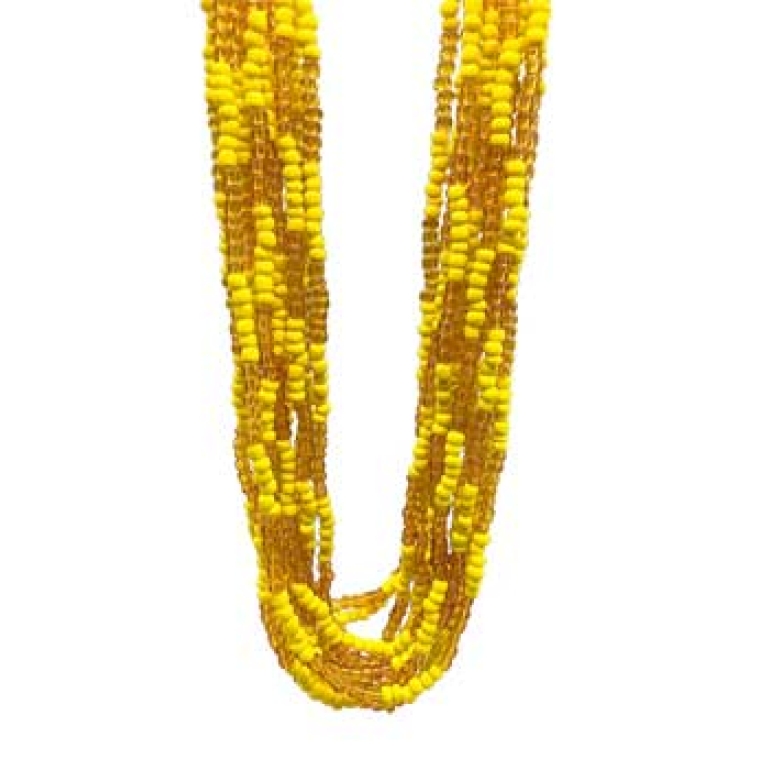 (set of 12) Oshun santeria necklace