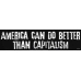 America Can Do Better Than Capitalism bumper sticker