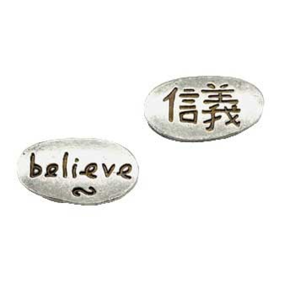 Believe Pocket Stone - Aluminum Charm