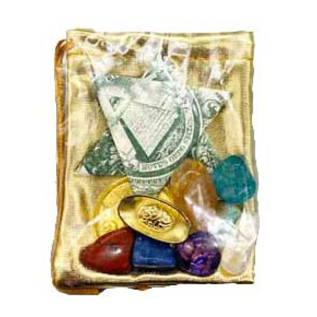 Chinese Coin with Stones - Spiritual Intention Kit