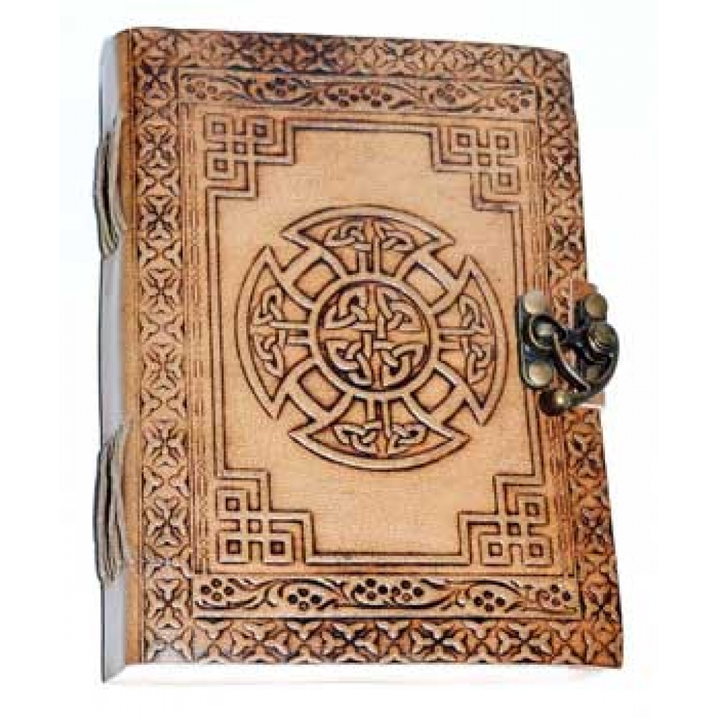 Celtic Cross Leather Journal with Latch - 5