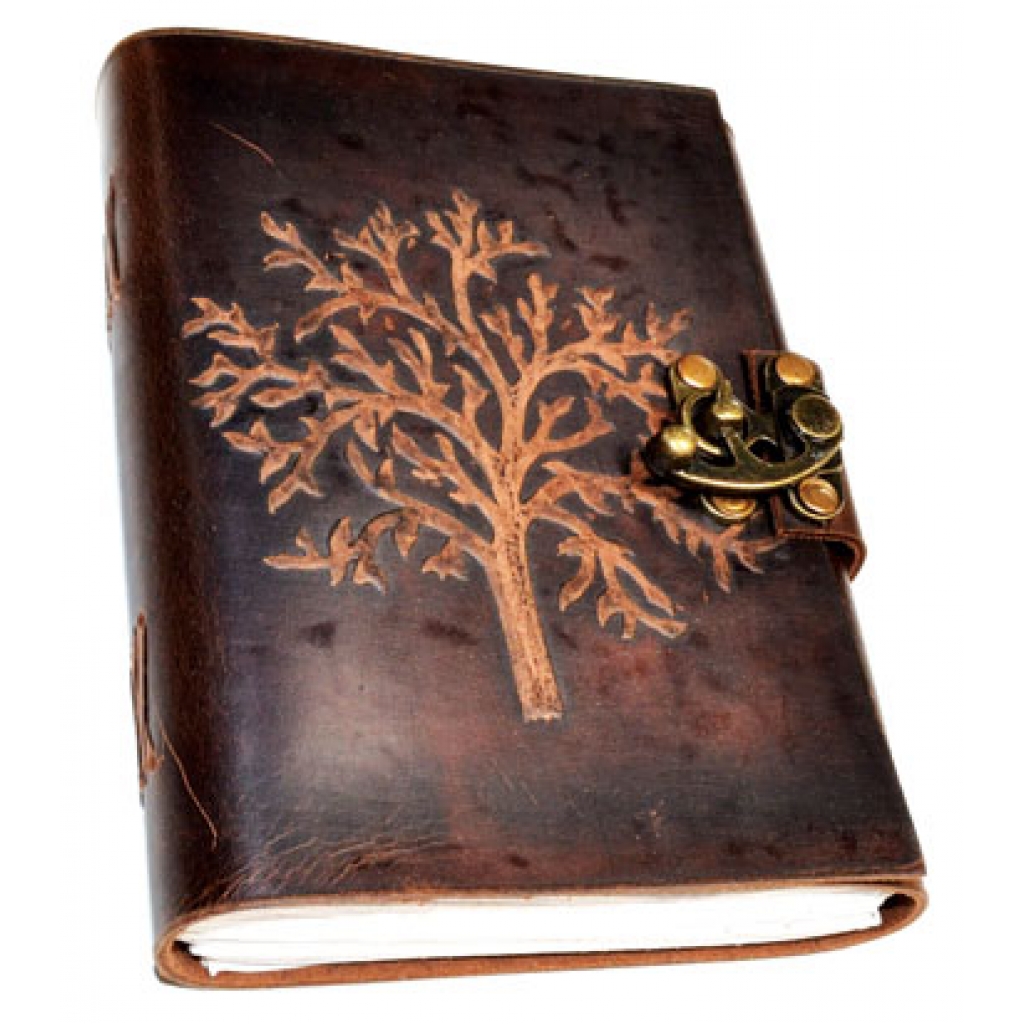 Tree Leather Blank Book with Latch