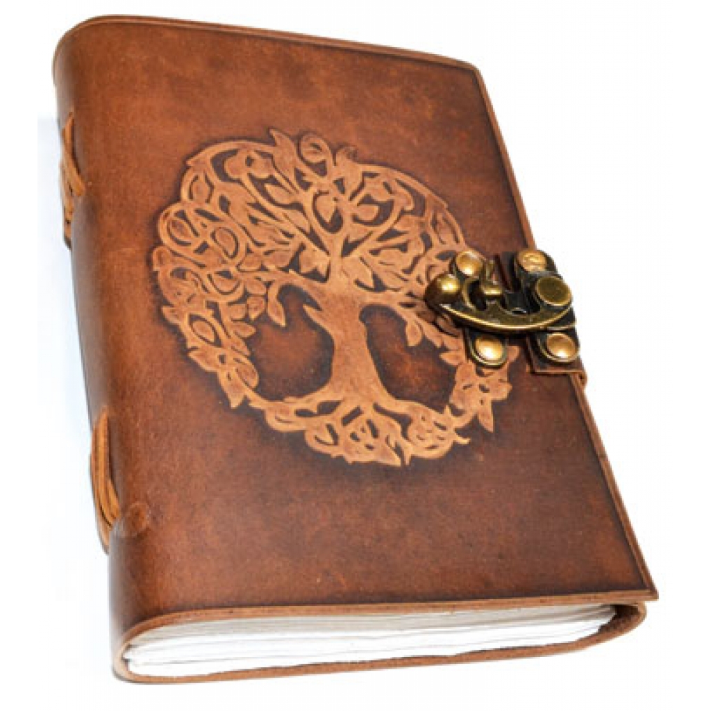 Tree of Life Leather Blank Book with Latch