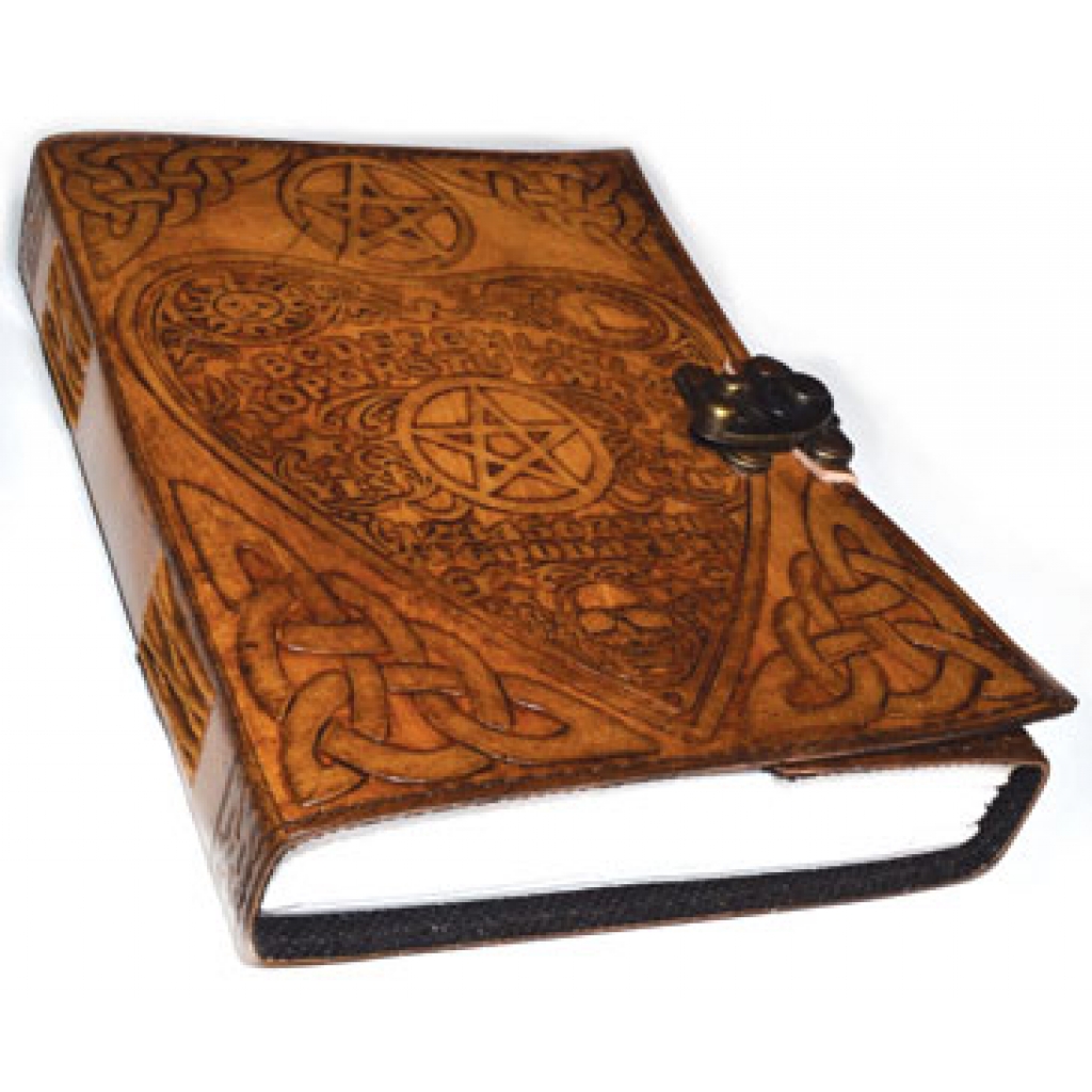 Ouija Board Planchette Leather Journal with Latch