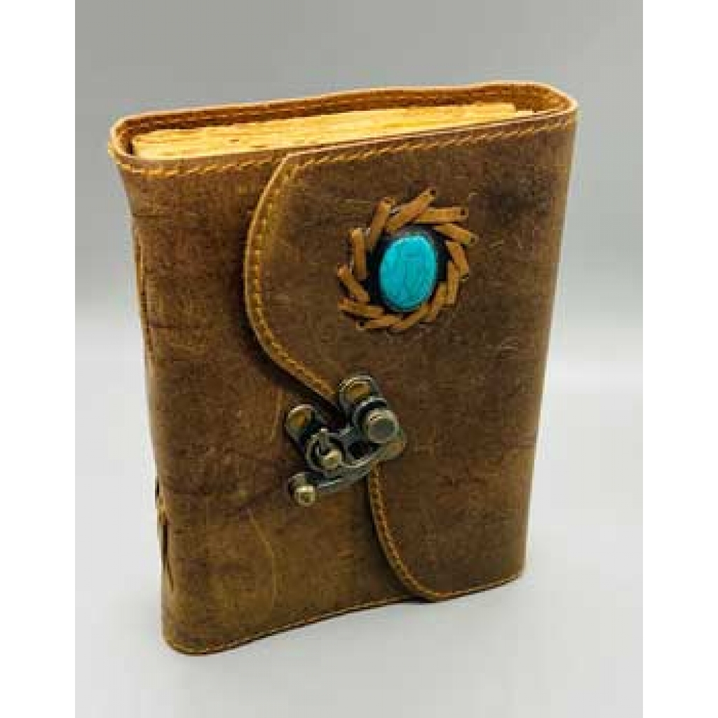 Aged Looking Paper Stone Journal with Latch